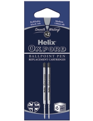 Oxford Ballpoint Pen Refills 2pk - Black Ink
